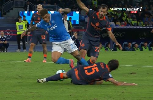 Napoli - Inter, penalty obtinut de Di Lorenzo. Capturi X