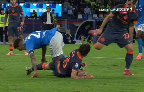 Napoli - Inter, penalty obtinut de Di Lorenzo. Capturi X