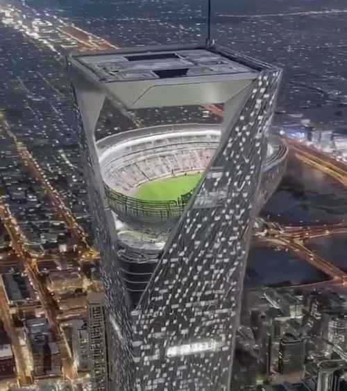 Fake! Cum a păcălit lumea întreagă!    „Stadionul” de pe zgârie-nori  a fost preluat peste tot. Creat în pat cu AI în două minute