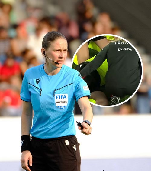 A leșinat pe teren    VIDEO.   Emoții mari înainte de Turcia - Kosovo!   Arbitrul s-a prăbușit  după imnuri