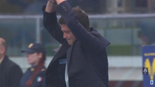 Primul gol marcat de Inter în partida cu Hellas Verona. Foto: Captură YouTube, @seriea