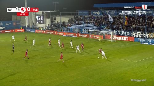 Gol Ionuț Vînă in Farul - FC Botoșani FOTO Captură video Prima Sport 1