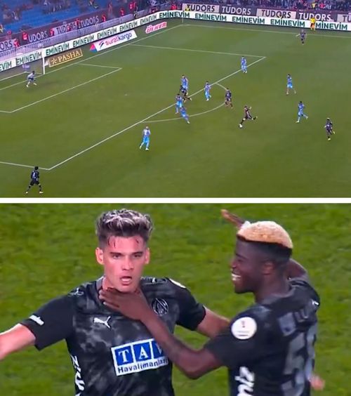 Ce rachetă!     VIDEO+FOTO. G    OLAZO  fabulos marcat de   Ianis Hagi  în partida dintre Trabzonspor și Alanyaspor