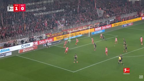 Golul marcat de Luis Diaz în Union Berlin - Bayern Munchen. Foto: Captură YouTube/Bundesliga