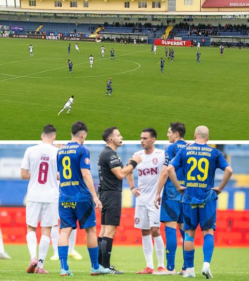 VAR, inutil la Clinceni    FOTO:  Liniile   nu au putut fi trasate  la golul marcat de CFR Cluj! Decizia din teren a stârnit furia suporterilor: „Hoții!”