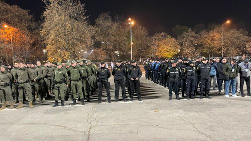 Forțele de ordine prezente la Bosnia - România (FOTO: Vlad Nedelea / GOLAZO.ro)