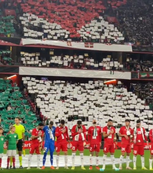 Imagini impresionante    VIDEO.  „Opriți genocidul”.  Peste 50.000 de oameni au asistat la meciul   Palestina - Țara Bascilor