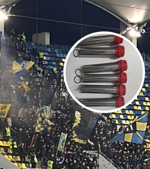Prinși cu obiecte interzise    FOTO:  Suporteri ai Petrolului,   cercetați penal!  Ce au vrut să introducă pe stadion la meciul cu FCSB