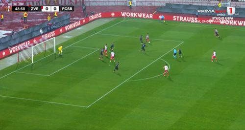 Golul marcat de Bruno Duarte în Steaua Roșie Belgrad - FCSB