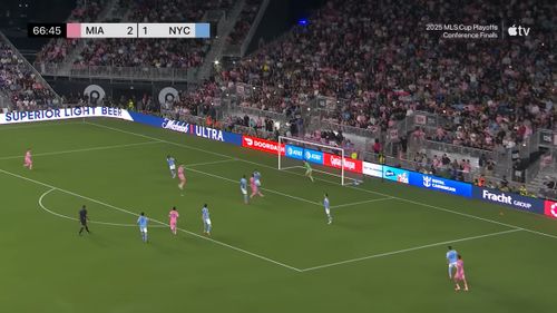 Pasa decisivă dată de Lionel Messi la golul lui Silvetti. Foto: Captură YouTube/Major League Soccer