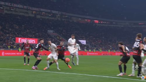 Finalul încins al partidei dintre AC Milan și Lazio din Serie A. Foto: Captură YouTube/Serie A
