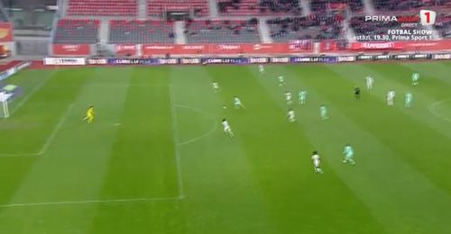 Ratarea lui Marius Coman din meciul Hermannstadt - UTA Arad. Foto: Captură Prima Sport 1