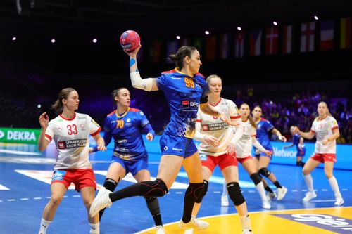 Danemarca - România (meci), în ultima partidă a grupei preliminare de la CM 2025. Foto: Sportpictures