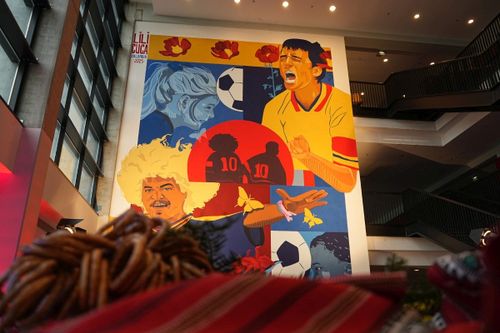 Muralul „Columbia și România” de la Arena Națională FOTO Iosif Popescu/GOLAZO.ro