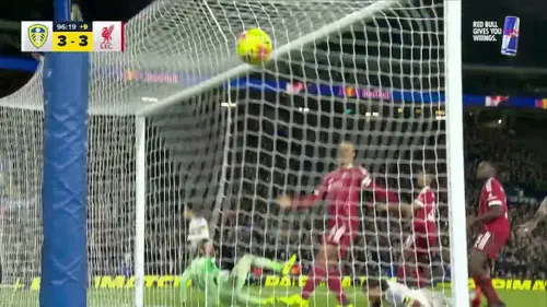 Golul egalizator, marcat de Ao Tanaka în prelunigirile partidei Leeds - Liverpool 3-3. Foto: Captură YouTube, @LeedsUnited