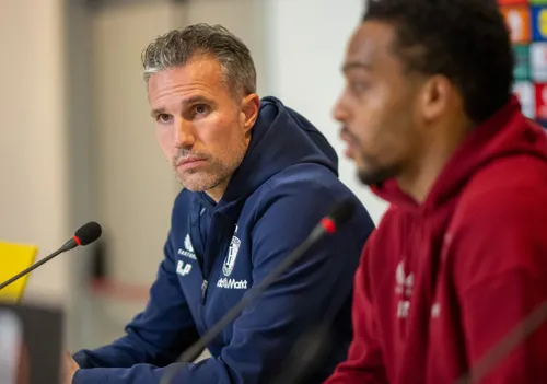 Robin Van Persie și Quinten Timber la conferința de presă a lui Feyenoord (foto: Raed Krishan/GOLAZO.ro)