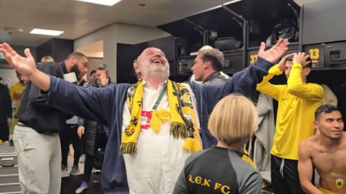 Marios Iliopoulos după AEK Atena - Universitatea Craiova FOTO Captură video