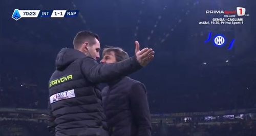 Reacția lui Conte după penalty-ul primit de Inter