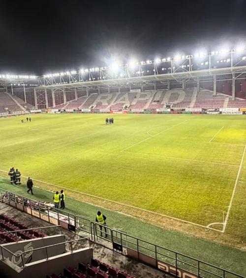 FĂRĂ ZĂPADĂ, EMOȚII CU GAZONUL    Giuleștiul a fost curățat complet pentru   debutul Rapidului în 2026:  nu mai vor să repete scenele cu Șumudică