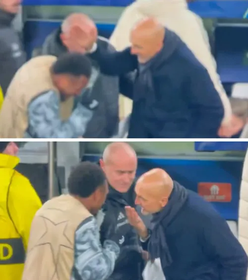 Moment șocant    FOTO.  Luciano Spalletti   și-a pălmuit jucătorul  în timpul meciului Juventus - Benfica!