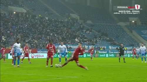Gafa lui Miron Andrei în meciul U Craiova - Botoșani 2-0. Foto: Captură Prima Sport
