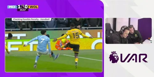 Faza la care Manchester City a cerut penalty în meciul cu Wolverhampton (FOTO: captură Sky Sport 7)