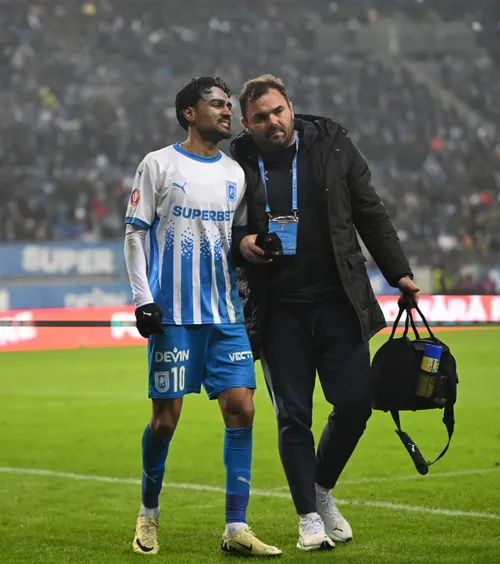 Probleme pentru Baiaram  Atacantul de la U Craiova   s-a accidentat  » Primul diagnostic 