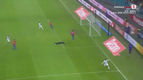 Golul marcat de Andrei Cordea în meciul FCSB - CFR Cluj 1-4. Foto: Captură Prima Sport