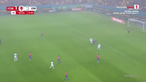 Greșeala lui Andre Duarte la al patrulea gol marcat de CFR Cluj. Foto: Captură Prima Sport