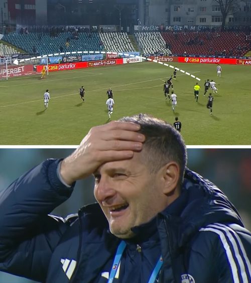 Balint, uimit de Nuno Pedro    FOTO:   Reacție inedită a tehnicianului de la   Oțelul Galați,  după supergolul portughezului