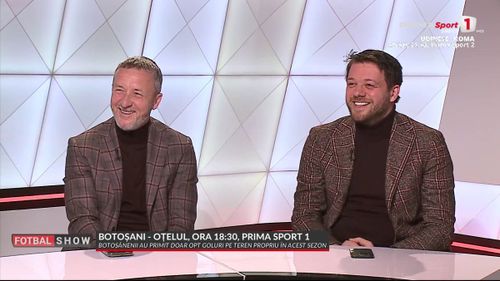 Mihai Stoica si Victor Angelescu in studioul Prima Sport