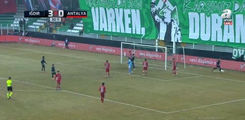 Golul lui Dorin Rotariu din Cupa Turciei, dintre Igdir - Antalyaspor, scor 6-0. Foto: captură X/A Spor
