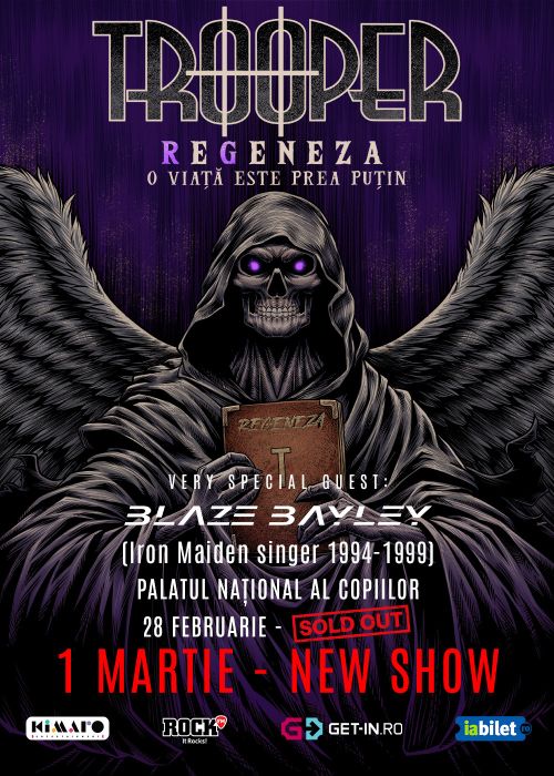 Concertul Trooper    „Regeneza”  se mută la Palatul Național al Copiilor și va mai avea o reprezentație