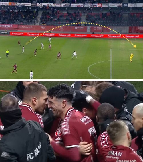 Hagi ar fi mândru!    VIDEO.  Grameni a înscris golul anului în Liga 1!   Șut de la aproape 40 de metri,  în stilul bijuteriei „Regelui” din meciul cu Columbia