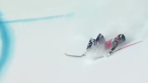 Momentul în care schioarea Lindsey Vonn s-a accidentat la Cupa Mondială de schi alpin. Foto: Captură YouTube, @USSkiSnowboardTeam