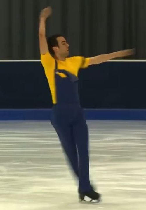 Tomàs-Llorenç Guarino Sabaté, minion pe gheață (FOTO: captură video Instagram @benoitrichaud)