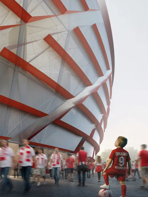Stadion Dinamo - macheta. FOTO FB Beyond visual arts Gmbh