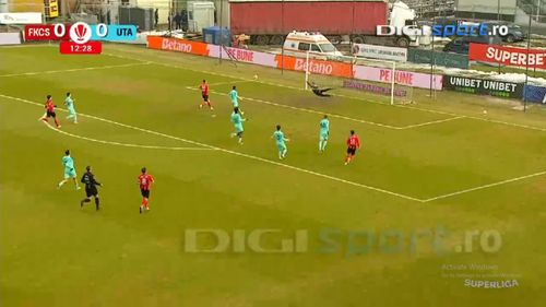 Golul marcat de Anderson Ceara în Csikszereda - UTA 2-0/foto: capturi Digi Sport