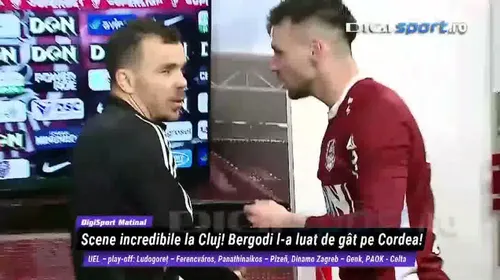 Dan Nistor, discuție cu Andrei Cordea la finalul partidei CFR - U Cluj. Foto: captură digisport.ro