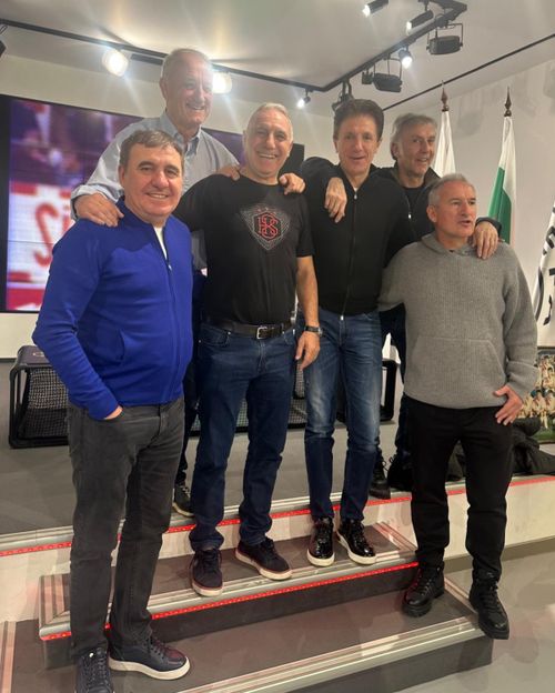 Gică Popescu și Gică Hagi, prezenți la ziua lui Hristo Stoichkov / foto: Facebook.com