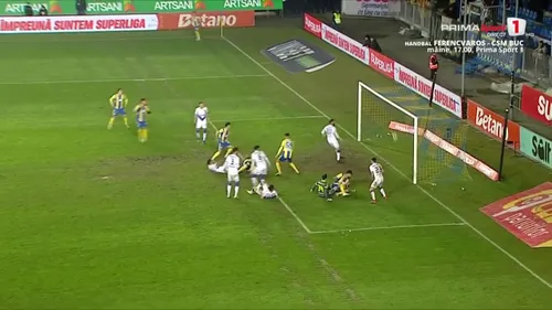 Petrolul - FC Argeș, golul lui Hanca. Captură Prima Sport