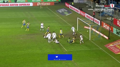 Petrolul - FC Argeș, golul lui Hanca. Captură Prima Sport