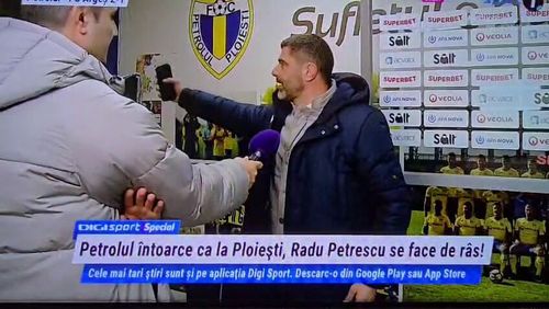Petrolul - FC Argeș. Dani Coman, scandal în direct la TV. Foto - captură Digi Sport