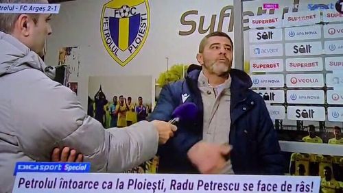 Petrolul - FC Argeș. Dani Coman, scandal în direct la TV. Foto - captură Digi Sport