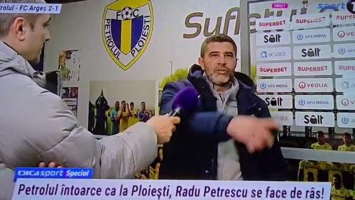 Petrolul - FC Argeș. Dani Coman, scandal în direct la TV. Foto - captură Digi Sport