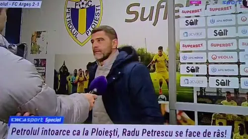 Petrolul - FC Argeș. Dani Coman, scandal în direct la TV. Foto - captură Digi Sport