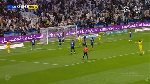 Golul cu numărul 962 al lui Cristiano Ronaldo în Al Fateh - Al Nassr 0-2 / foto: capturi Youtube/Saudi Pro League