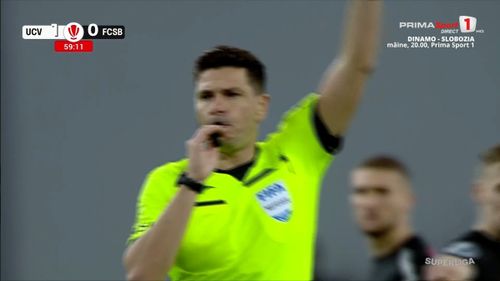 Golul anulat pentru ofsaid al lui David Matei / foto: capturi Prima Sport