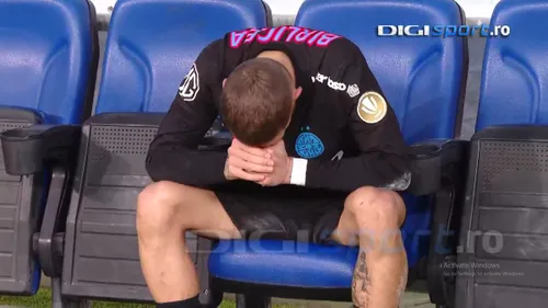 Bîrligea, în lacrimi după U Craiova - FCSB 1-0 / foto: capturi Digi Sport