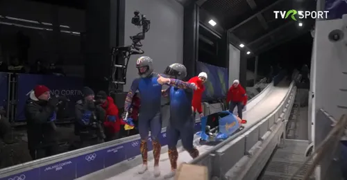 Jocurile Olimpice. Mihai Tentea și George Iordache, locul 5 la bob-2 persoane. Foto - captură TVR Sport (11).jpg